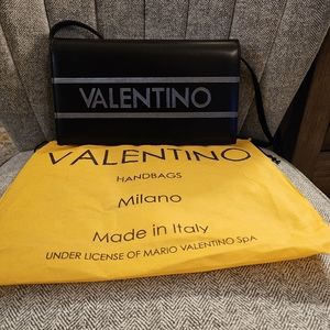 Mario Valentino Lena Lav Leather Clutch